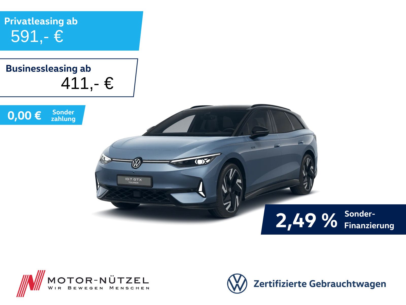 VW ID.7 Tourer GTX 4M 5JG+NAVI+AHK+PANO+HuD+360°+21
