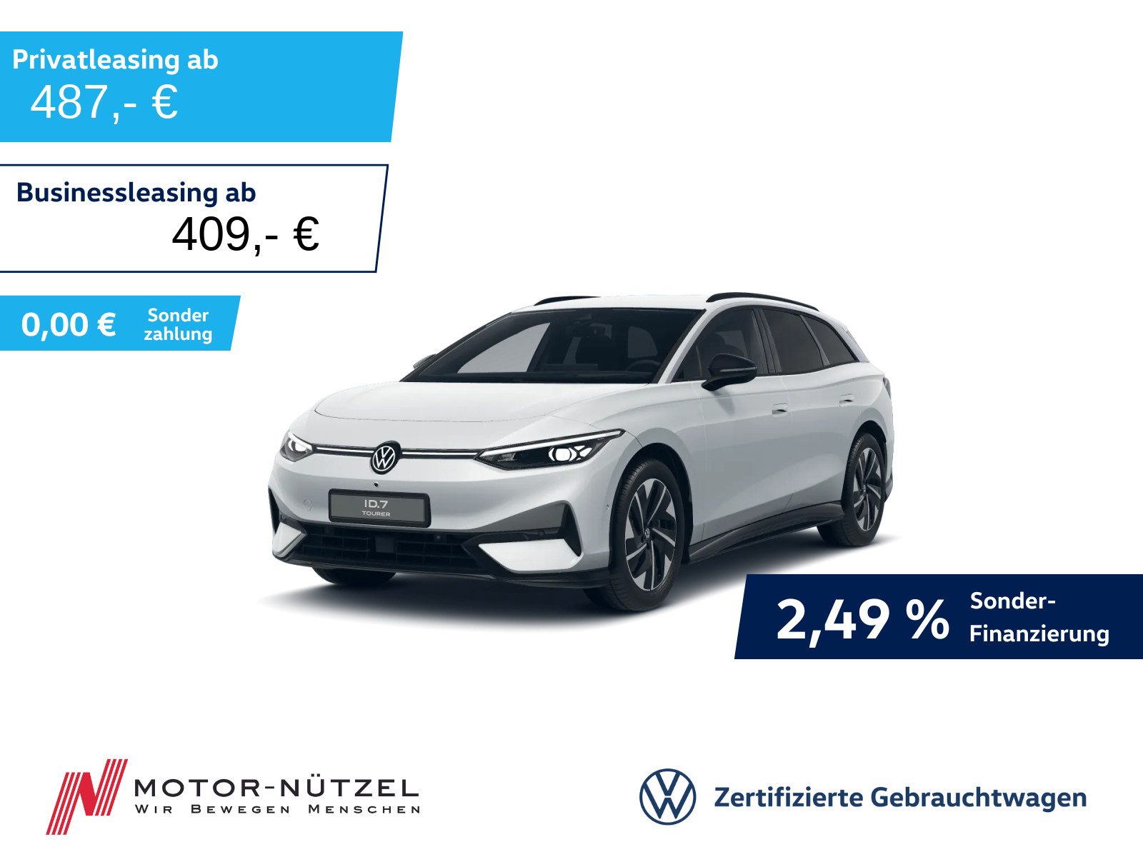 VW ID.7 Tourer PRO MATRIX+NAVI+AHK+ACC+WäPu+HuD+19Z