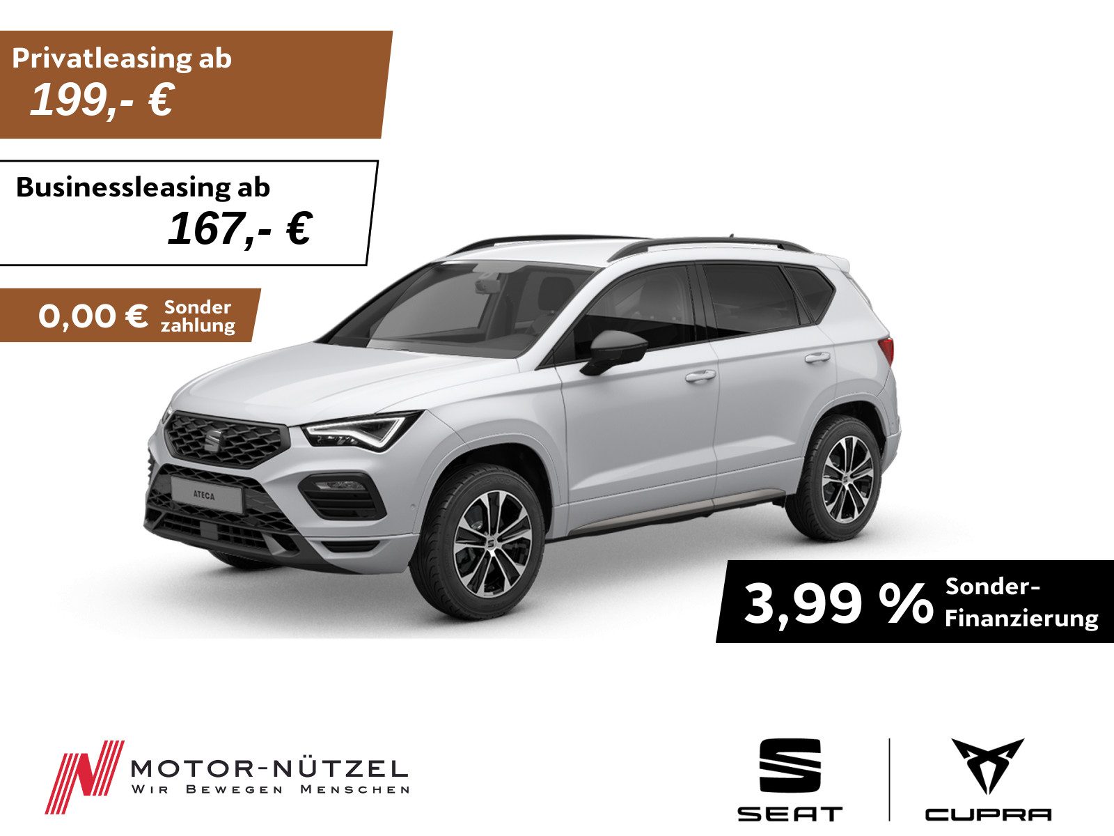 SEAT Ateca 1.5 TSI DSG FR-LINE LED+NAV+ACC+AHK+360°