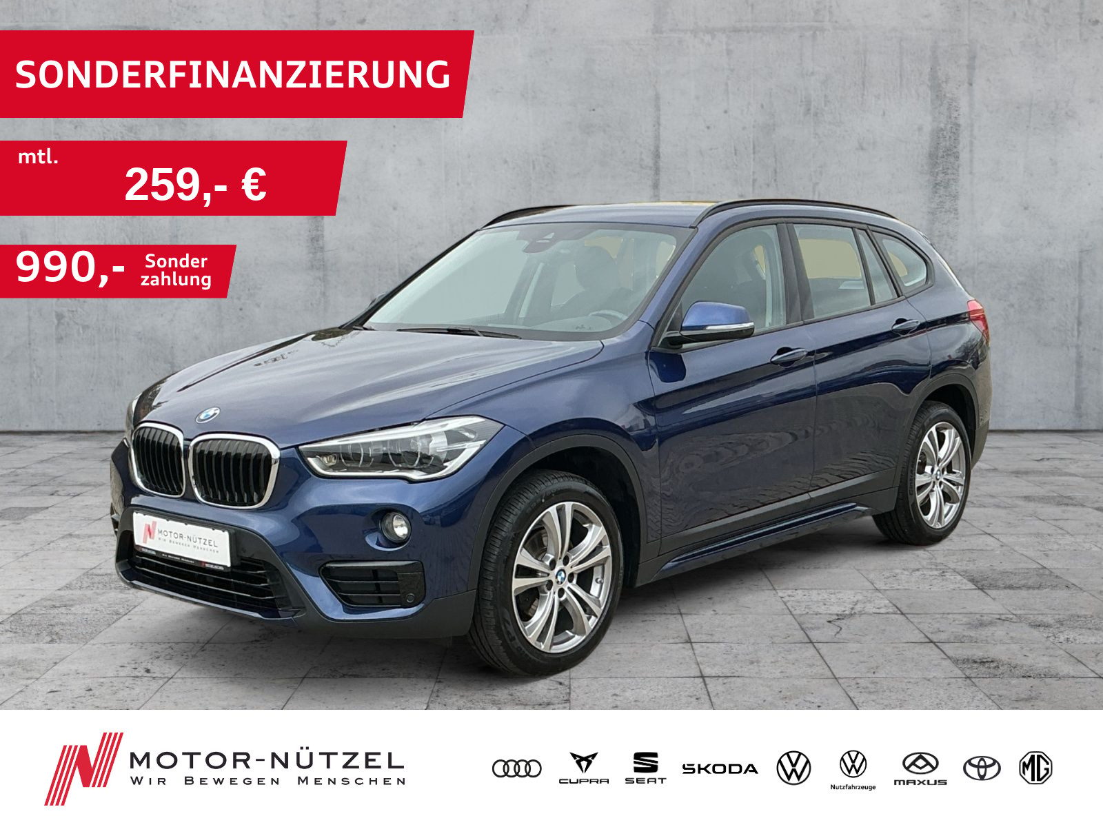 BMW X1 sDrive18d SPORT LINE LED+NAV+SHZ+2xPDC+AHK